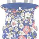 GAGAKU Toddler Baby Carrier for Dolls Reborn Baby Doll Accessories Front and Back Doll Carriers - Blue Flowers
