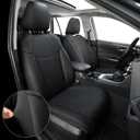 GIANT PANDA Full Set Car Seat Covers Custom Fit for Toyota Rav4 2013 2014 2015 2016 2017 2018 Rav 4 LE (Not for Hybrid Version),Front and Rear/Back Faux Leather Seat Covers, Polyester Fiber(Black)