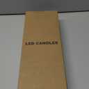 GenSwin Flameless Ivory Taper Candles Flickering with 10-Key Remote, Battery Operated Led Warm 3D Wick Light Window Candles Real Wax Pack of 6, Christmas Home Wedding Decor(0.78 X 9.64 Inch)