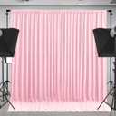8 x 10 ft Baby Pink Backdrop Curtains Photo Background Panels Wrinkle Free Drapes for Backdrop Soft Long Curtains for Backdrop Decoration Princess Birthday Parties Wedding Bridal Shower
