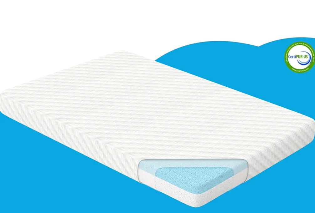 Mecc ecoh Pack and Play Mattresses, Dual Side Pack N Play Mattress, Cool Gel Memory Foam, Removable Breathable Cover, Water Resistant Lining, Hypoallergenic, Fit for Graco, Pamo Etc., 38"x26"