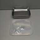 4pcs Stainless Steel Food Storage Containers with Lids, Airtight Stackable Metal Meal Prep Containers Deli Meat Keeper for Refrigerator Freezer for Picnic BBQ Party Travel & Office Lunch