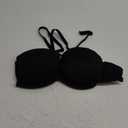 Plusexy Women's Push Up Strapless Bra Thick Padded Underwire Convertible Multiway Bras (42B, Black)