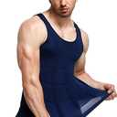 GKVK Mens Slimming Body Shaper Vest Shirt Abs Abdomen Slim