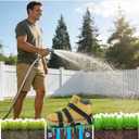 Lawn Aerator Shoes for Grass, Pre-Assembled Heavy Duty Aerator Lawn Tool with Hook and Loop Straps, One Size Fits All Spiked Shoes for Effectively Aerating Yard Garden Lawn Patio Soil, No Installation