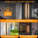 AioTio Modern Outdoor Wall Light for House,2pack 23.6inch Black LED Exterior Wall Sconces Lighting Fixtures, Outdoor Porch Light Fixture 3000K Long Linear Wall Light Outside Lighting for Patio, 2PC-2'' Wide-23.6in