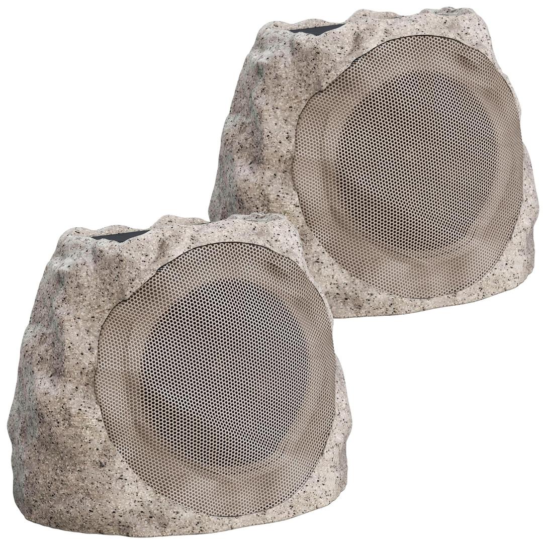 Outdoor Speakers With Lights Show Bluetooth Speakers Waterproof Patio TWS Connection Outdoor Bluetooth Speakers Wireless Solar Powered and Rechargeable Rock Speakers for Patio Pool 2Packs(Stone). One works the other one don't seem to work.