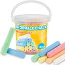 MAQIHAN 16PCS Sidewalk Chalk - Chalk Bulk, 6 Colors, Outdoor Washable Chalk is suitable for drawing and writing on sidewalk, street, walls, playground, blackboard, classroom, school