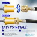 [2025 Upgraded] BlueStars 6FT Propane Hose Adapter 1lb to 20lb with QCC1/Type1 for 5-40lb Propane Tanks - for Weber Q Grill, Coleman Camp Stove, Buddy Heater, Blackstone Griddle with CGA600 Connection