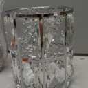 Doraimi Lighting 2 Pack Crystal Shade Replacement,Ceiling Fan Light Drum Lampshades Chrome Finish for Chandelier Vanity Lights Wall Sconces Pendant Light,1.66" Fitter Size 5" high*4.6" Diameter