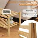 2 Tier Bamboo Shoe Rack Storage Organizer for Closet, Multifunctional Stackable Free Standing Shoe Shelf Organizer for Small Space,Entryway,Hallway,Bathroom 27"x11"x13"(Natural, 2 Tier)