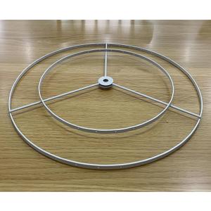 RISEON Lamp shade Frame with hanging holes, DIY Lamp shade Wire Ring Support Hanging E27 Chandelier Frame Harp Lamp Shade Bracket,Make DIY Shell Bead Table/Floor/Pendant Lamp (White)