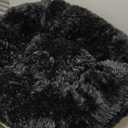 Calming Donut Dogs Beds for Medium Dogs up to 45 lb, 30inch Anti-Slip Plush Round Dog Bed, Black