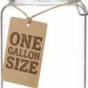 kitchentoolz Large 1 Gallon Glass Mason Jar Extra Wide-Mouth with Hinged Lids, Airtight Leakproof Glass Canning Jars, Container for Preserving, Overnight Oats - Pack of 1