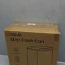 Cesun Small Bathroom Trash Can with Lid Soft Close, Step Pedal, 6 Liter / 1.6 Gallon Stainless Steel Garbage Can with Removable Inner Bucket, Anti-Fingerprint Finish (Matt Black)