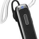 Bluetooth Headset, Hands-Free Wreless Bluetooth Earpiece with 18 Hours Playtime and Noise Cancelling Mic for iPhone Samsung Android Cell Phone Truck Driver - Black