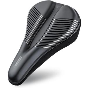 Bike Seat Cover Gel Padded Bicycle Seat Cover for Men Women Narrow Bike Seat Cushion Comfort Foma Bicycle Seat Cushion for Outdoor & Indoor(11"x7")