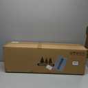 Christmas 4-Piece Set Wreaths and Wreaths Battery Box Powered LED Lights, Set of 2 Entrance Trees, White Lights, Green