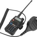 BAOFENG Microphone Handheld Heavy Speaker BF-850 Ham Radio Mic IP54 Waterproof Volume Adjustable Speaker Mic for UV-5R BF-F8HP PRO AR-5RM UV-21R for Kenwood Retevis Walkie Talkies (Black