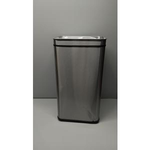 iTouchless 13 Gallon Kitchen Trash Can with Lid and Odor Filter, Motion Sensor Stainless Steel Rectangular Trashcan for Home Office Work Bedroom Living Room Garage Large Capacity Slim Wastebasket (Brushed Silver)