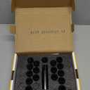 Dynofit 14x1.5 Spline Lug Nuts Compatible with Chevy Silverado 1500 GMC Sierra Ford,Aftermarket Wheel Lug Nuts Set for F150 2015-2024, 24PCS Black Truck Nuts Sets Include 1 Socket Key for Fuel Wheel