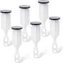 Enhon 2 Hole Pop Up Stoppers, Chrome Bathroom Sink Stopper fits Most Pop Up Drain Design, 4-1/2 Inch Tall, 1-3/8 Inch Cap Diameter, with Gasket Seal, Compatible with PF WaterWorks PF0240 (6 Pack)