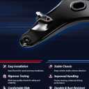 8PCS Front Suspension Control Arms Kit with Ball Joint, Fit for Subaru Crosstrek 2016-2017, XV Crosstrek 2013-2015, Replaces OE# K623561 K623560 K9513 ES3712 EV800982
