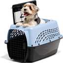 Petmate Dog Crates for Small Dogs & Cat Carriers, Two-Door Plastic Pet Kennel, Top & Front Loading, Made in USA, 24", Blue, 24.1"L x 16.8"W x 14.5"H