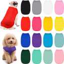 16 Pieces Small Dog Clothes Cute Blank Puppy Shirts Soft Dog Sweatshirts Breathable Outfit for Pet Cats Accessories, 16 Styles(XL)