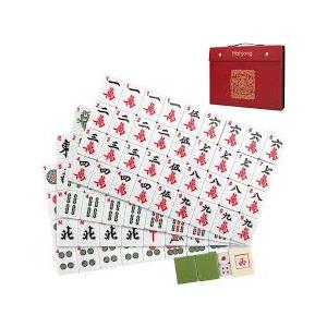 Aceshmir Mahjong Tile Set, 146pcs Chinese Mahjong Set Quality Mah Jong Tiles with Exquisite Storage Box Easy to Carry, Instructions Include Mah Jongg Sets for Family & Friends Gatherings
