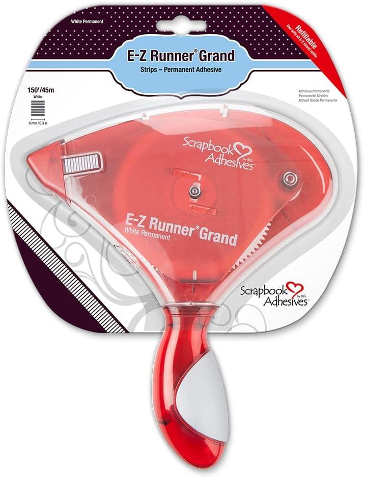 Scrapbook Adhesives by 3L 01250-6 Double-Sided E-Z Runner Grand Adhesive Dispenser, Recyclable, 150-feet, RED, 150 Foot