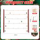 Pinkunn Lighted Christmas Photo Card Holder Display Decoration with 30 Clips 8 Christmas Ball 2 Light String 26 x 29 Inch Xmas Wall Hanging Picture Holders for Home Bedroom Pictures Organizer Decor