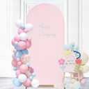 SoarDream Pink Spandex Arch Cover 6FT Wedding Arch Backdrop Cover Stretchy Backdrop Chiara Wall Arch Stand Cover for Wedding Birthday Balloon Decorations- Ideal for Balloon Arches