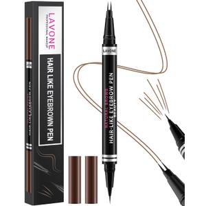 LAVONE 2-in-1 Waterproof Eyebrow Pencil with Brush, Soft Brown
Precise hair-like strokes eyebrow pen, fills in for fuller,natural-looking brows,long-lasting wear, eyebrow pencils for women