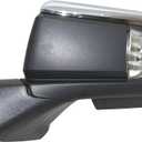 2019 2020 2021 2022 2023 2024 Compatible With Chevrolet Silverado Front Door Left Driver Side Rear View Mirror Heated Signal Puddle Lamp BSM Blind Spot Monitoring Chrome Textured
