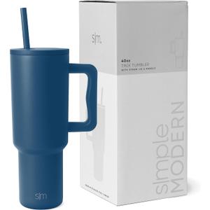 Simple Modern 40 oz Trek Tumbler with Handle and Straw Lid | Cup Holder Friendly Insulated Stainless Steel Travel Mug | Slumberland (40 Ounces, -Slumberland)