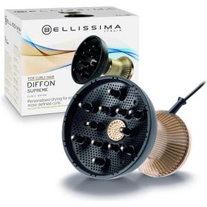 Bellissima Italia Diffon Supreme Diffuser & Curly Hair Dryer - XL Diffuser for Long Waves, Curls, Coils - Cool Button - Anti-Frizz Technology