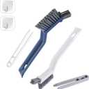 2 Pack Hard Bristle Crevice Cleaning Brush, Multifunctional Gap Cleaning Brush Supplies for Kitchen, Bathroom, Corner, Grout, Sink, Cup, Teapot, Bottle, Blender