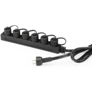 Aquascape 84022 12 Volt with Quick Connects 6-Way Lighting Splitter Black