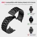 Lerobo Stainless Steel Band Compatible with Samsung Galaxy Watch 8 7 6 5 4 FE 40mm 44mm 45mm/Galaxy Watch 8 Classic 6 4 Classic 43mm 47mm 42mm 46mm, 20mm Metal Replacement Band for Men Women