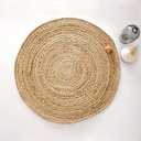 100% Hand Woven Jute Area Rug Natural Color MC177 (3'SQ, Natural)
