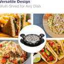 2 x Chicken Shredder Tool Twist - Meat Claws for Shredding Chicken Breast, Pulled Pork, Beef, Salad - Large Heat-Resistant Anti-Skid Bowl, Clear Lid - Essential Kitchen Gadget for Shredded Food