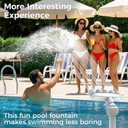 Adjustable Pool Fountain with 5 Nozzles for Above Ground and Inground Pools, 360 Direction Control with 2 Adapter, High-Efficiency Cooling Waterfall Sprinkler and Aerator (2025 Upgrade) (White)