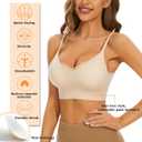 Low Back Bra for Women Wirefree Seamless Bra Backless Multiway Straps Convertible Halter Bra with Padded Removeable (Teal), X-Large
