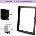 DIY Metal Floating Frame with 1.5" Deep,Canvas Frames,Frame for Oil Paintings Canvas Floater Frames for Home Decor(Black,16"x24")