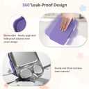 Howeemo Stainless Steel Bento Box Kids, Leak Proof Metal Bento Lunch Box,3 Compartments 304 Stainless Steel Bento Lunch Containers for School and Office,BPA-Free(Purple)