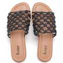 Ruiee Wide Width Flat Sandals for Women. 258008 BK 8