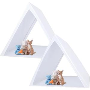 Windyun 2 Pcs Teepee Tent for Kids Sleepover Tents for Parties White Foldable Washable Teepee Child Girls Boys Indoor Outdoor Bedroom Sleepover Slumber Party Easy Assembly 45.3 x 45.3 x 40 Inches