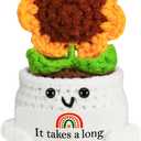 2 x MBL Friend Birthday Gifts for Women - Funny Cute Crochet Sunflower Easter Basket Stuffers Essentials Friendship Graduation Long Distance Gifts for Bestfriend Best Friend Female Work Bestie BFF