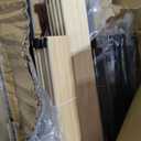 Amazon Basics Industrial Metal Bed Frame with Headboard and Wood Slats, 14 Inches High, Queen, Black